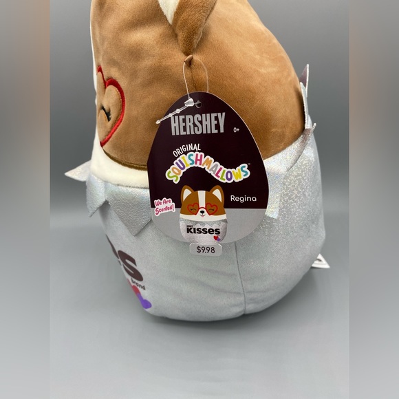 Squishmallows Regina Hersheys Corgi Valentines Day 12 Inch Stuffed Toy Kellytoy - Picture 2 of 4